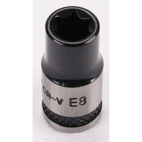 Sealey TRX-Star Socket Set 1/4"Sq Drive E8 (Black Series) AK618B.05