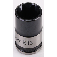 Sealey TRX-Star Socket Set 1/2"Sq Drive E18 (Black Series) AK618B.11