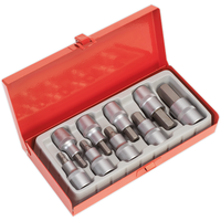 Sealey Hex Socket Bit Set 9pc 1/2"Sq Drive AK620
