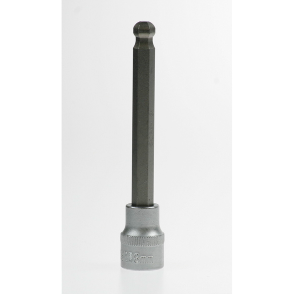 Sealey Hex socket bit, ball end 8mm 100mm long 3/8"dr