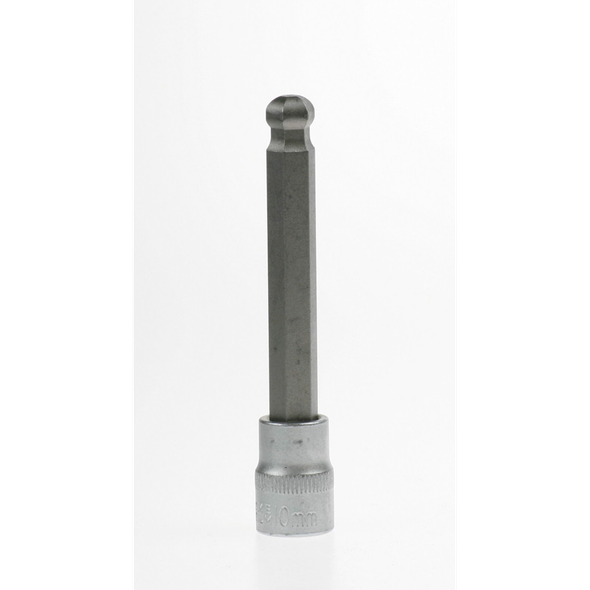 Sealey Hex socket bit,ball end 10mm 100mm long 3/8"dr