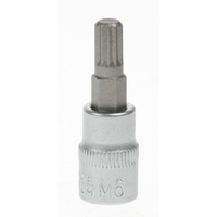Sealey 1/4"dr spline socket bit 6x37mm AK6214.V2-03