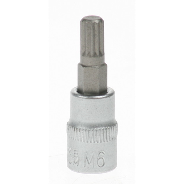 Sealey 1/4"dr spline socket bit 6x37mm