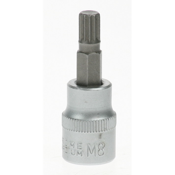 Sealey 3/8"dr spline socket bit 8x50mm