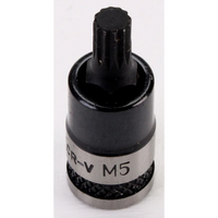 Sealey Spline Socket Bit 1/4"Sq Drive M5 (Black Series) AK6214B.02