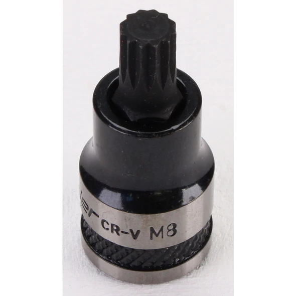 Sealey Spline Socket Bit 3/8"Sq Drive M8 (Black Series)