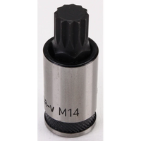 Sealey Spline Socket Bit 1/4"Sq Drive M14 (Black Series) AK6214B.07