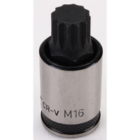 Sealey Spline Socket Bit 1/4"Sq Drive M16 (Black Series) AK6214B.08