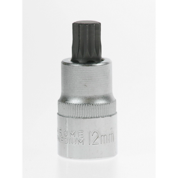 Sealey Spline socket bit 1/2"dr. 12mm (55mm long)