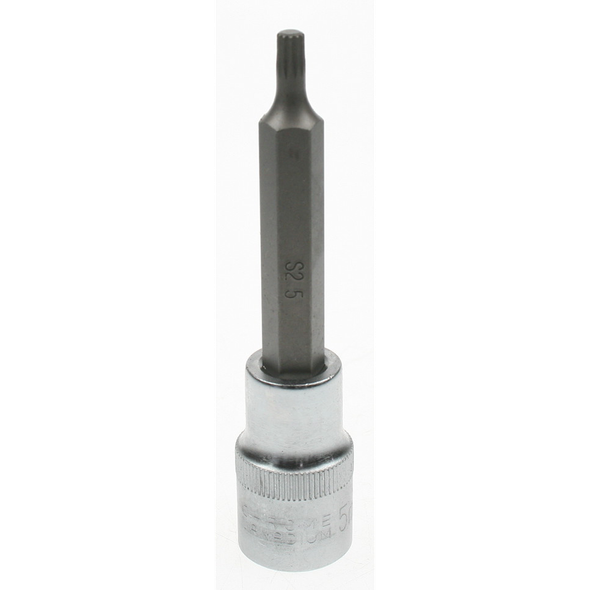 Sealey Spline socket bit 1/2"dr. 5mm (100mm long)