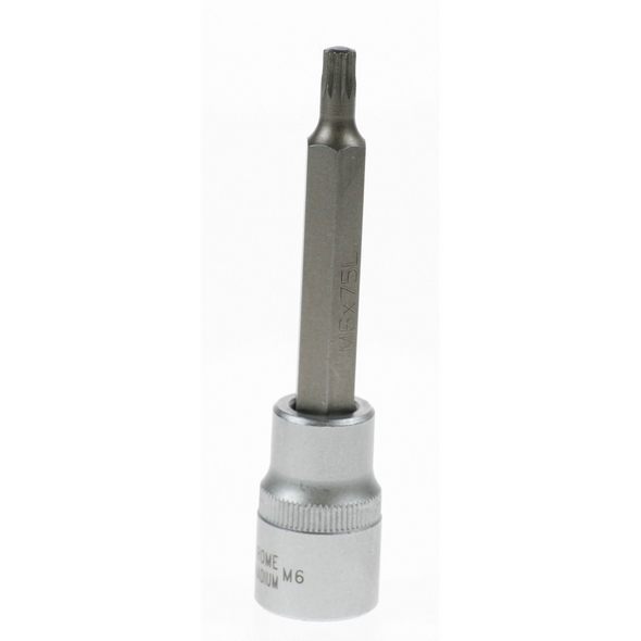 Sealey Spline socket bit 1/2"dr. 6mm (100mm long)(so)