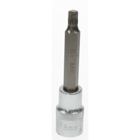 Sealey Spline socket bit 1/2"dr. 8mm (100mm long) AK6215.08