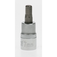 Sealey Hex bit socket 3/8"dr 7mm hex 48mml AK6219.05