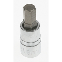 Sealey Hex bit socket 3/8"dr 9mm hex 48mml AK6219.07