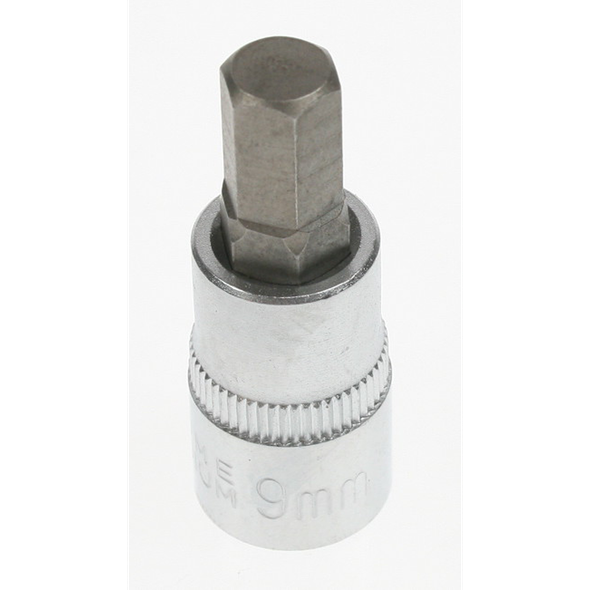 Sealey Hex bit socket 3/8"dr 9mm hex 48mml