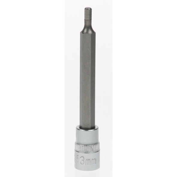 Sealey Hex bit socket 1/4"dr 3mm hex 75mml