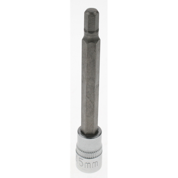 Sealey Hex bit socket 1/4"dr 5mm hex 75mml