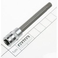 Sealey Hex bit socket 1/4"dr 6mm hex 75mml AK6219.12