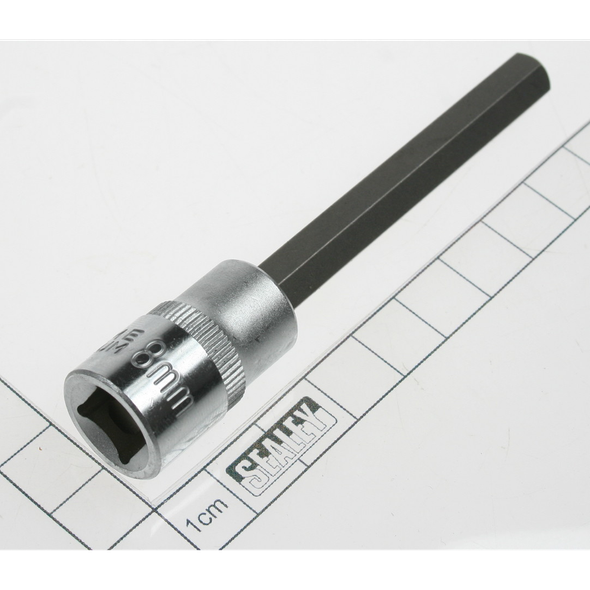 Sealey Hex bit socket 3/8"dr 8mm hex 95mml