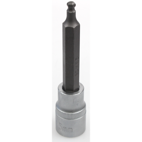 Sealey Hex socket bit, ball end 5mm 100mm long 1/2"dr