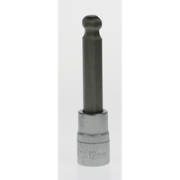 Sealey Hex socket bit, ball end 12mm 100mm long 1/2"dr AK622-12