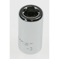 Sealey Socket 1/4"dr 3mm (c/w screw) AK62251.04