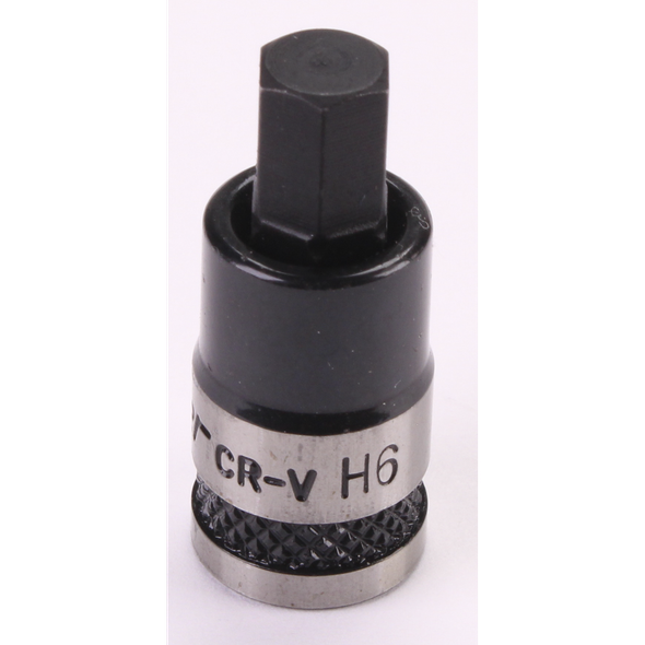 Sealey Hex Socket Bit Stubby 1/4"Sq Drive 6mm (B/S)