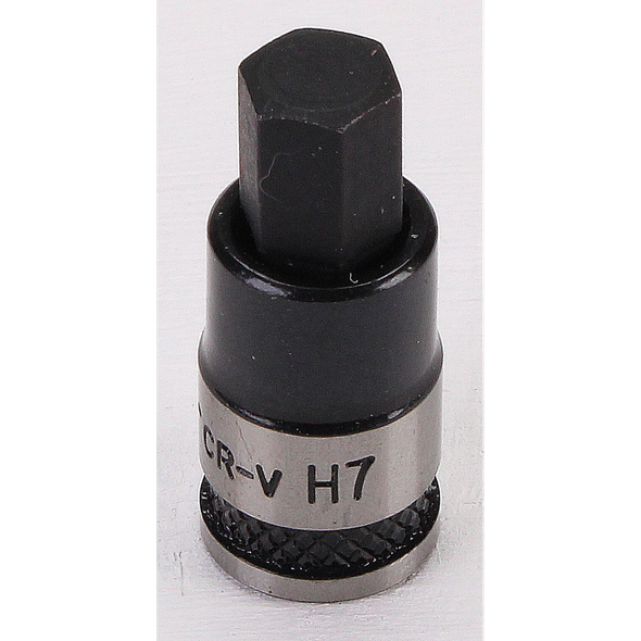 Sealey Hex Socket Bit Stubby 1/4"Sq Drive 7mm (B/S)