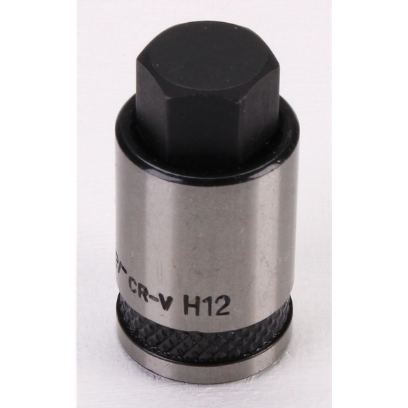 Sealey Hex Socket Bit Stubby 3/8"Sq Drive 12mm (B/S)