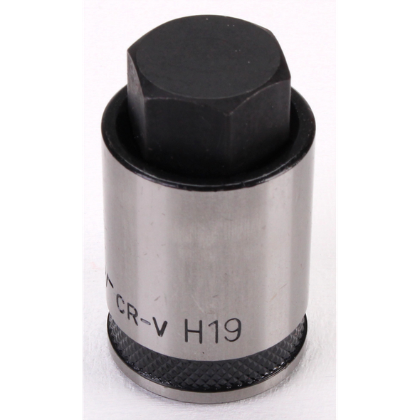 Sealey Hex Socket Bit Stubby 1/2"Sq Drive 19mm (B/S)