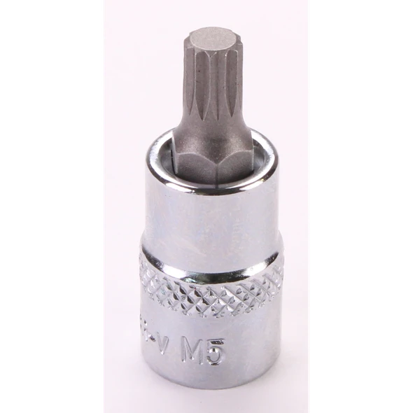Sealey 1/4"Dr Spline Socket Bit M5 (Fully Polished)