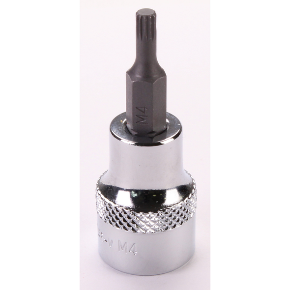 Sealey 3/8"Dr Spline Socket Bit M4 (Mirror Finish)