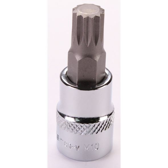 Sealey 3/8"Dr Spline Socket Bit M10 (Mirror Finish)