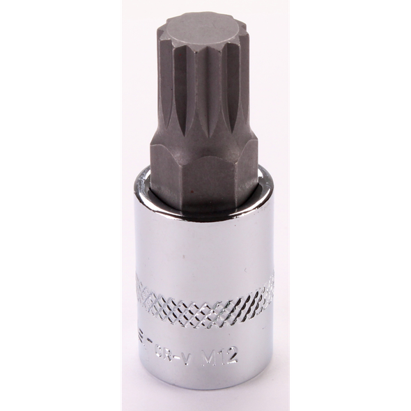 Sealey 3/8"Dr Spline Socket Bit M12 (Mirror Finish)