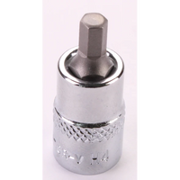 Sealey 1/4"Dr Hex Socket Bit 'Stubby' 4mm (Fully Polished) AK6244.01