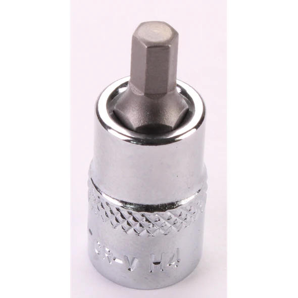 Sealey 1/4"Dr Hex Socket Bit 'Stubby' 4mm (Fully Polished)