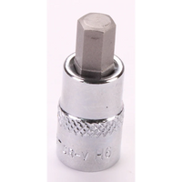 Sealey 1/4"Dr Hex Socket Bit 'Stubby' 6mm (Fully Polished) AK6244.03