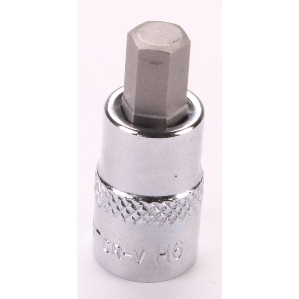Sealey 1/4"Dr Hex Socket Bit 'Stubby' 6mm (Fully Polished)