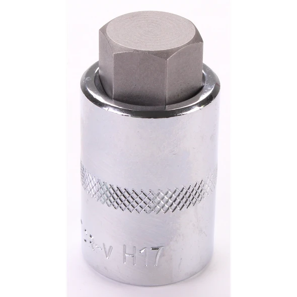 Sealey 1/2"Dr Hex Socket Bit 'Stubby' 17mm (Fully Polished)