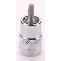 Sealey 1/4"Dr Trx-Star Socket Bit 'Stubby' T10(Mirror Finish) AK6245.02