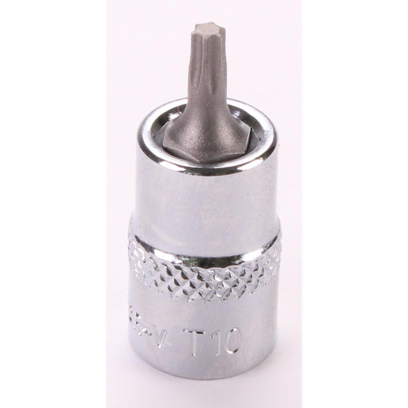 Sealey 1/4"Dr Trx-Star Socket Bit 'Stubby' T10(Mirror Finish)