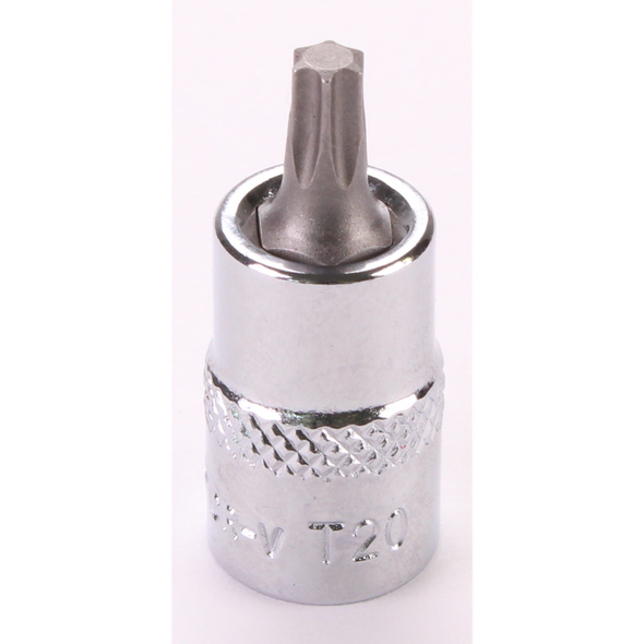 Sealey 1/4"Dr Trx-Star Socket Bit 'Stubby' T20 (Mirror Finish)
