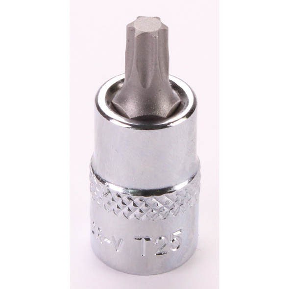 Sealey 1/4"Dr Trx-Star Socket Bit 'Stubby' T25 (Mirror Finish)