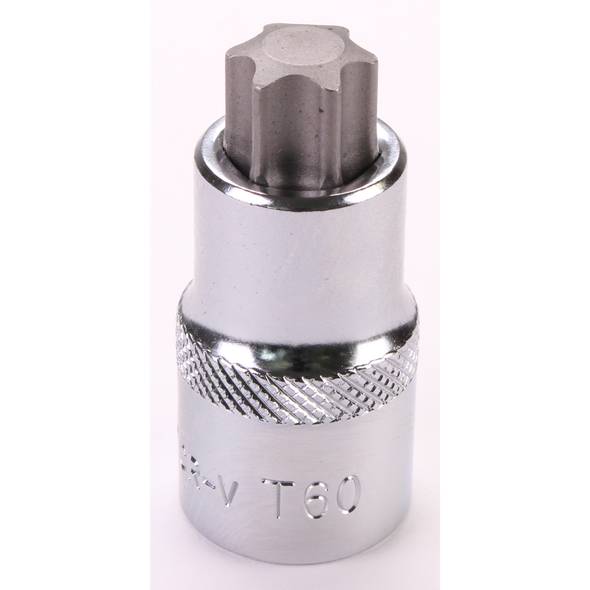 Sealey 1/2"Dr Trx-Star Socket Bit 'Stubby' T60 (Mirror Finish)
