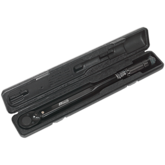 Sealey Micrometer Torque Wrench 1/2"Sq Drive Calibrated Black Series AK624B Sealey - Town Tools 