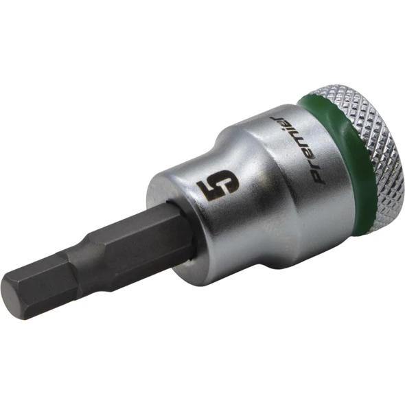 Sealey 3/8"Dr Hex Bit Socket 5mm (Dark Green Coded Ring)