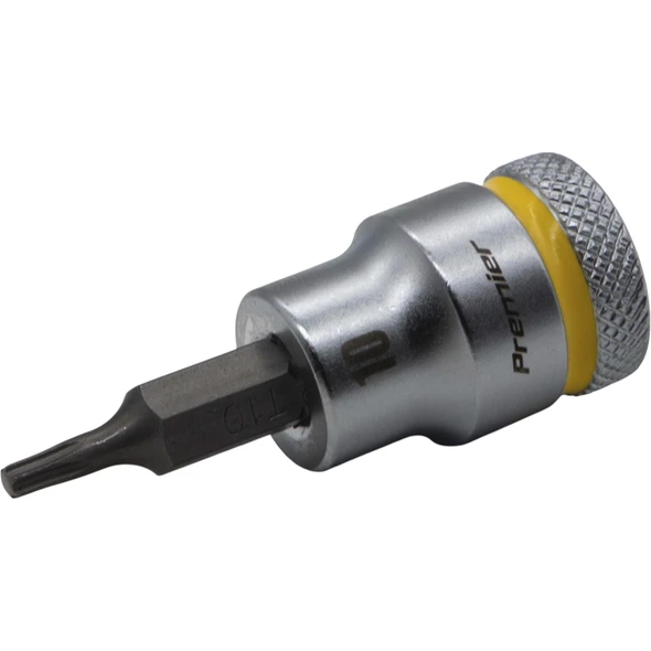Sealey 3/8"Dr TRX-Star Socket Bit T10 (Yellow Coded Ring)