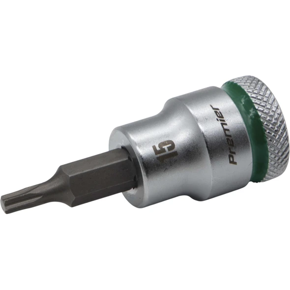 Sealey 3/8"Dr TRX-Star Socket Bit T15 (Dark Green Coded Ring)