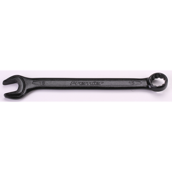 Sealey 15° Offset Open End/Ring Spanner 15mm 'Black Series'