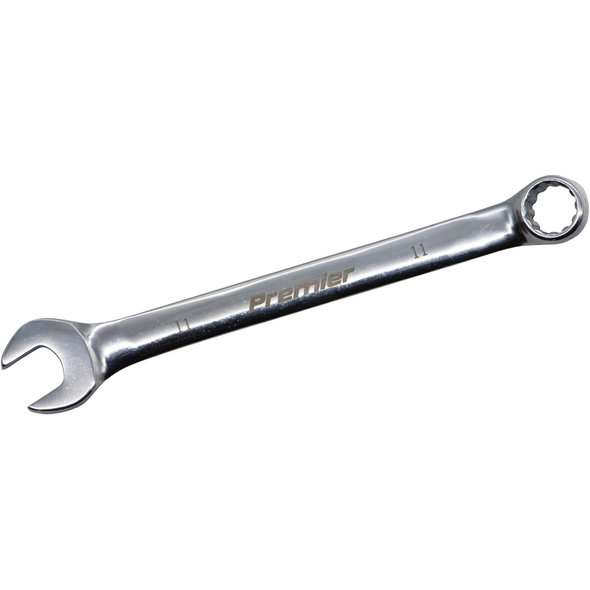 Sealey Combination Open & Ring Spanner 11mm (Fully Polished)